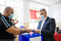 President of the Parliament votes in Danilovgrad