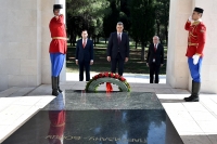 President of the Parliament with a delegation lays a wreath on Gorica hill on the occasion of Victory Day