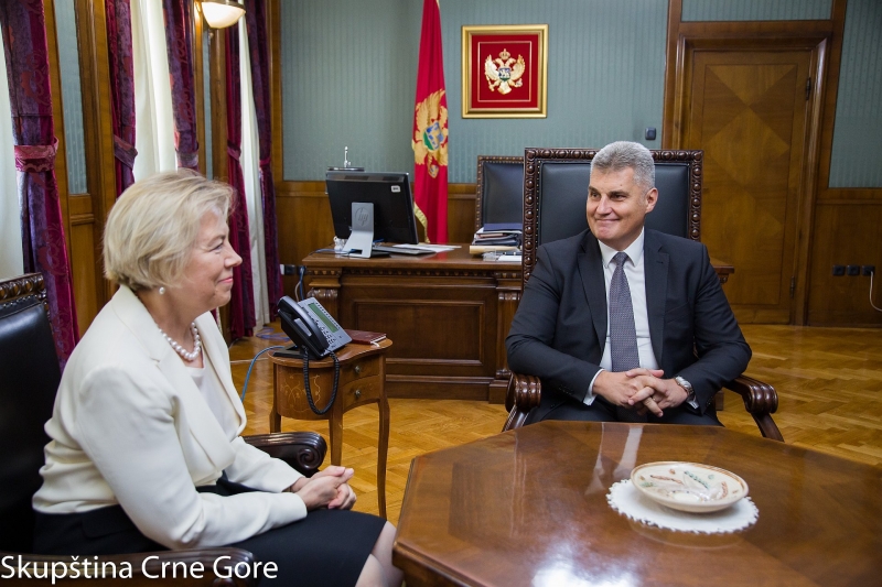 President of the Parliament of Montenegro hosts the Lithuanian Ambassador on a farewell visit