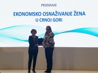 Chairperson of the Gender Equality Committee Ms Nada Drobnjak presented with a plaque for contribution to the overall processes of women’s economic empowerment in Montenegro