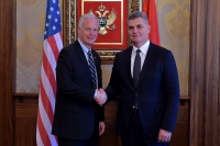 President of the Parliament of Montenegro Mr Ivan Brajović receives US Senator Mr Ron Johnson, Chairperson of the Subcommittee for Europe