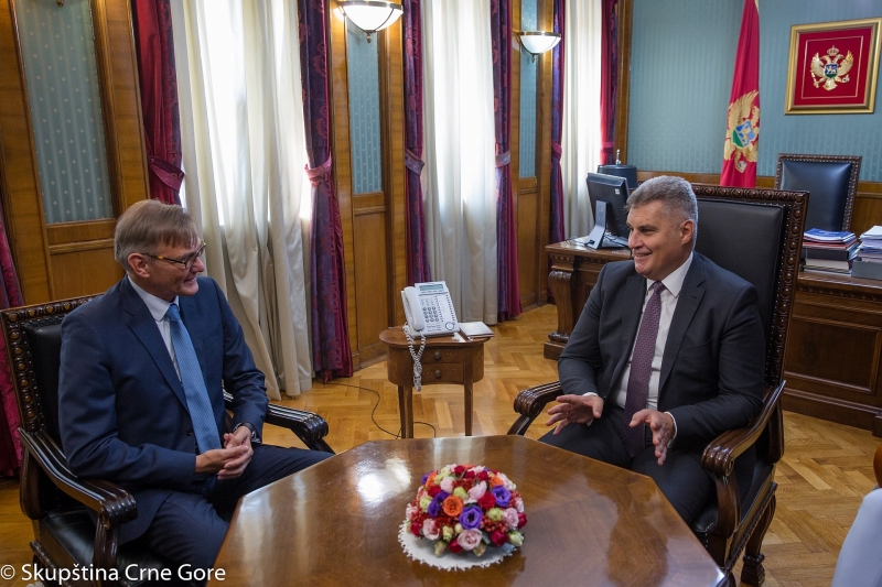 Nastupni prijem novoimenovanog ambasadora SR Njemačke kod predsjednika Skupštine Crne Gore