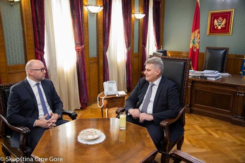 President of the Parliament talks with Ambassador of the Slovak Republic