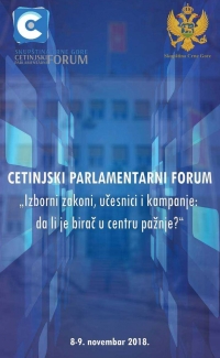 Cetinjski parlamentarni forum posvećen izbornim zakonima, učesnicima i kampanjama