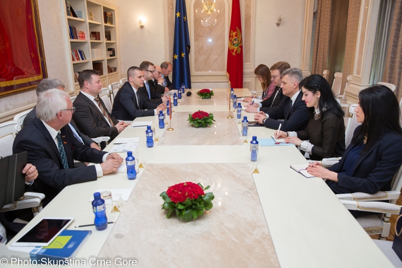 President of the Parliament of Montenegro hosts  MPs from the German county Saxony-Anhalt