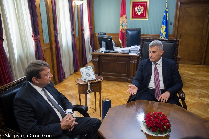 President of the Parliament of Montenegro hosts the Bulgarian Ambassador on farewell visit